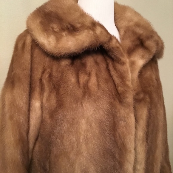 Real Natural Mink Fur Coat Jacket. Size L - Picture 3 of 13